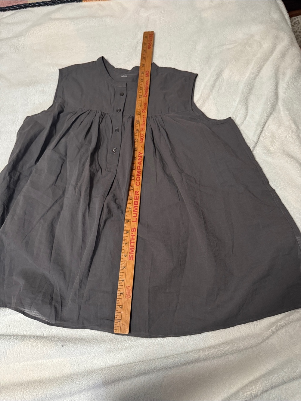Muji Sleeveless Tunic in Charcoal Gray - Picture 5 of 6